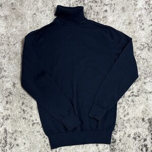 Brave Soul Men's Dark Blue Turtleneck Sweater